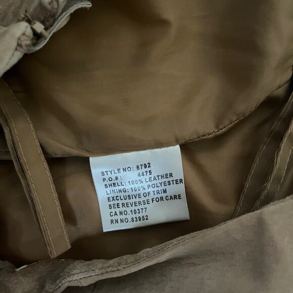 Vintage Margaret Godfrey Floral Embroidered Tan Genuine Suede Pants Size 12 - Picture 7 of 16